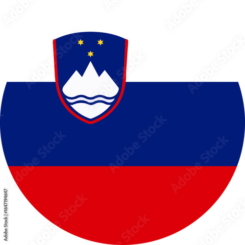 Slovenia flag illustrator national of round
