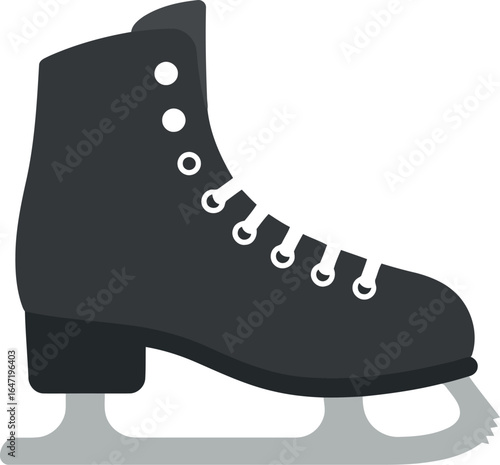 Black ice skate