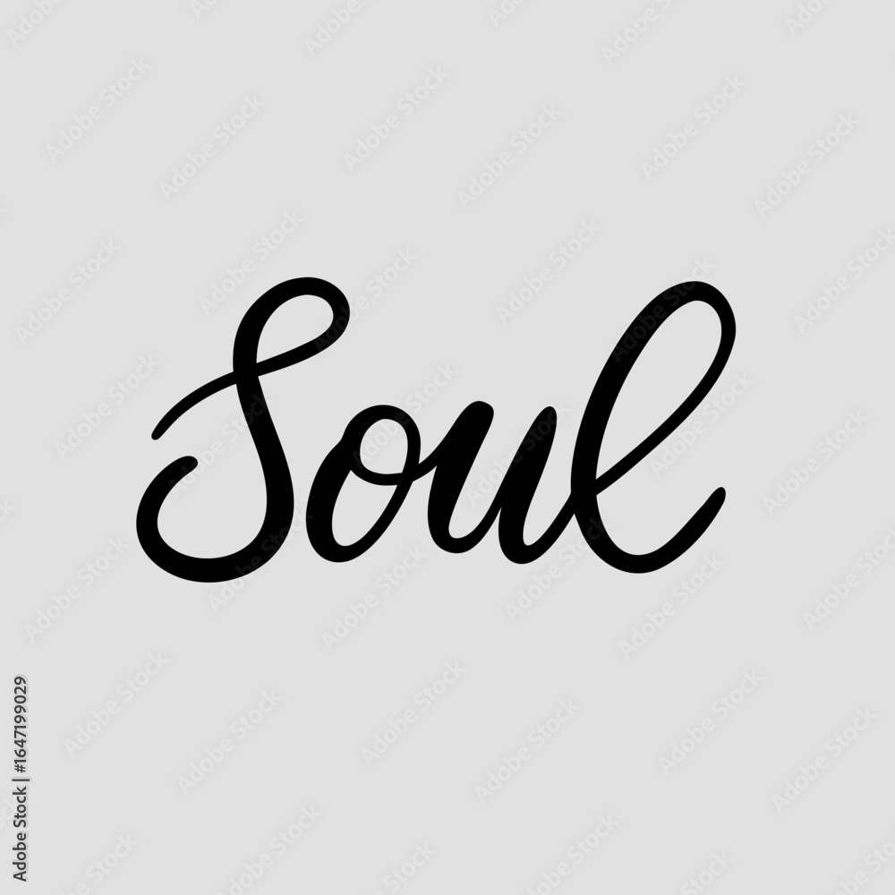 Fototapeta premium Text Image Soul word