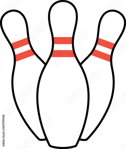 Bowling pins trio