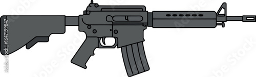 Modern assault rifle military style weapon