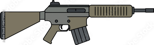 Modern assault rifle military weapon tactical firearm