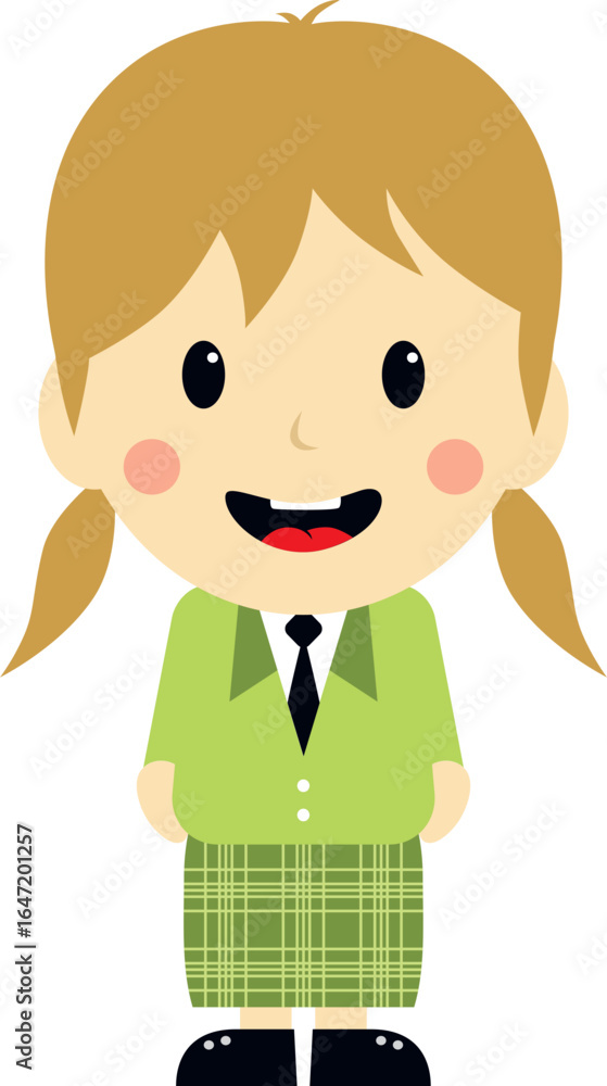 Colorful boy girl cartoon character illustration icon set Colorful boy girl cartoon character illustration icon set