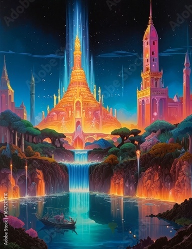 In an ethereal and vividly luminescent universe a fant
