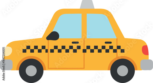 Yellow taxi cab illustration