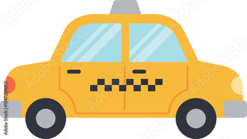 Yellow taxi cab illustration