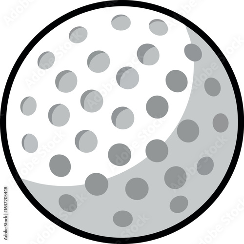 Golf ball icon clean sport symbol