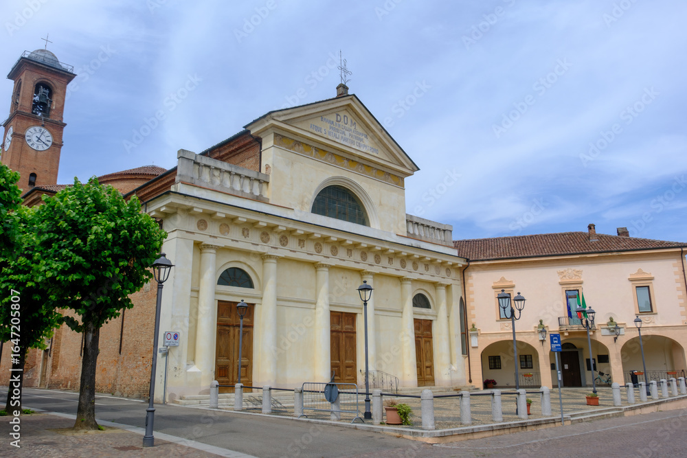 Obraz premium Beata Vergine Maria Assunta church in Frascarolo, Pavia, Italy
