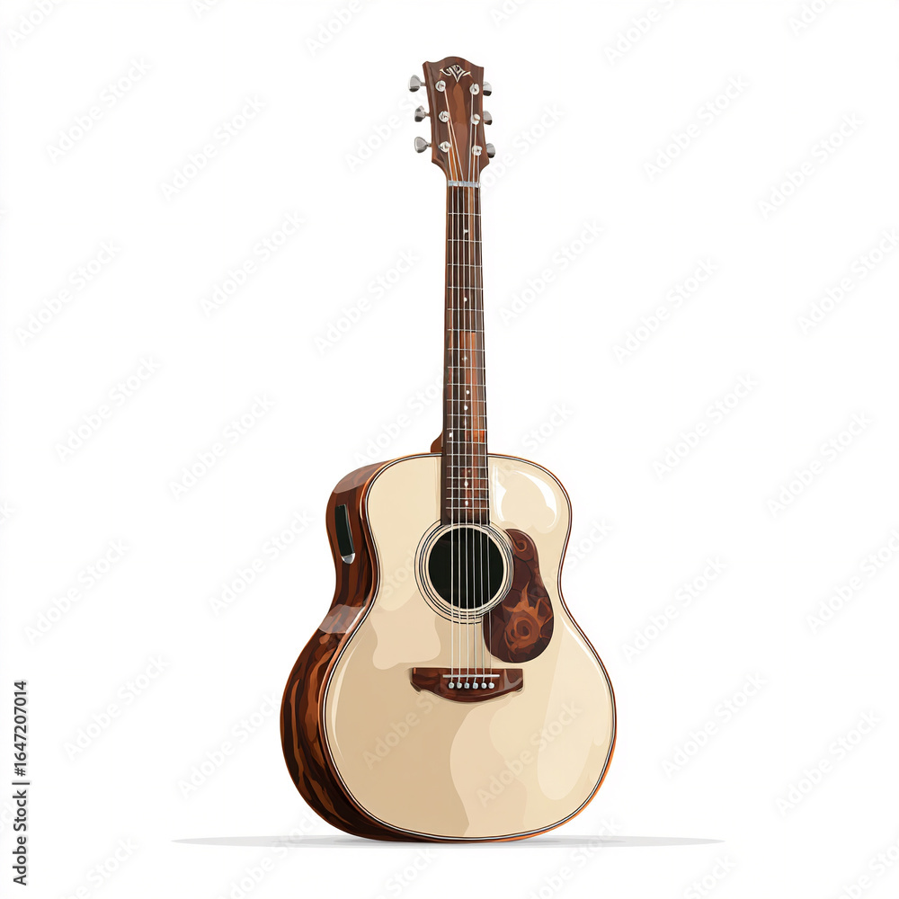 Obraz premium vector acoustic guitar