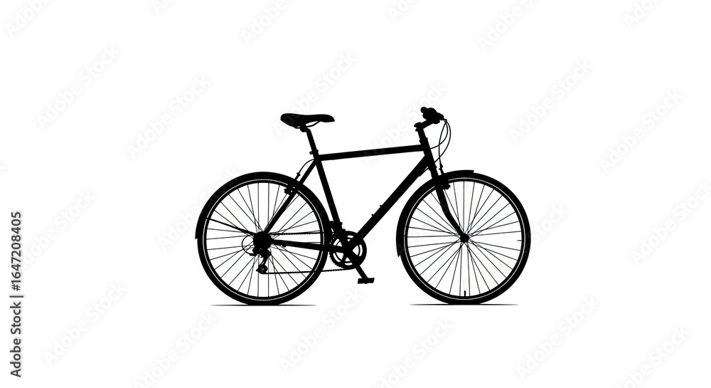 Black silhouette bicycle Black silhouette bicycle