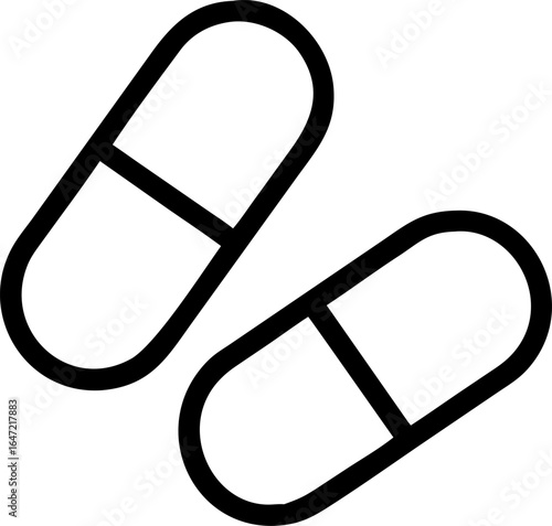 Abstract illustration of a medical capsule with antibiotic properties