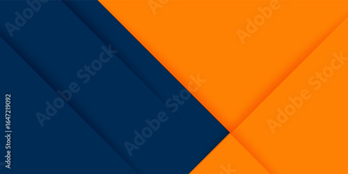 High-resolution vector background combining vivid orange and navy blue in a layered diagonal geometry