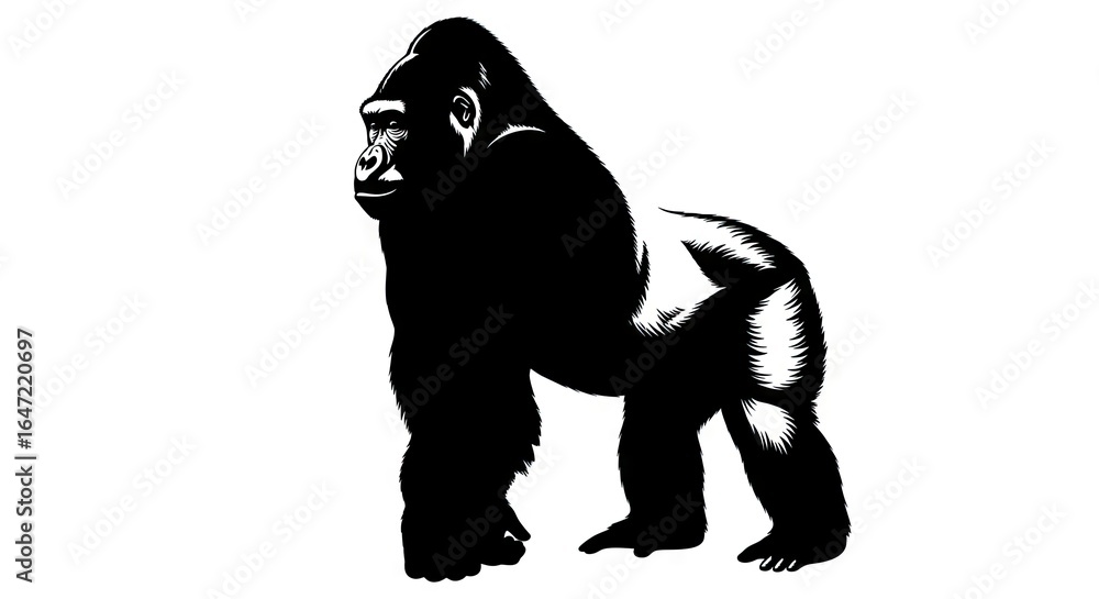 Fototapeta premium Gorilla silhouette graphic design