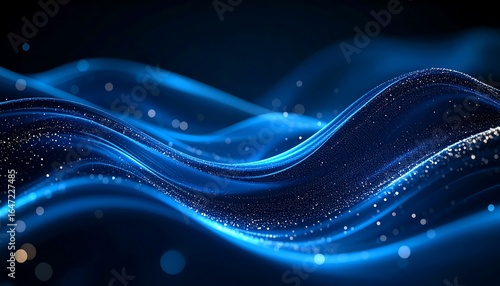 Abstract wavy design with glowing particles (1)