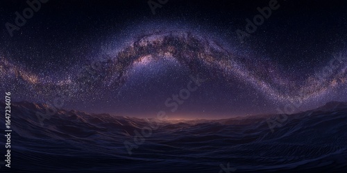 PANORAMA NOTTURNO DELLA VIA LATTEA CON HDR