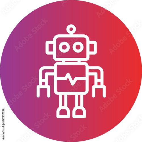 Robotics Engineering vector icon style