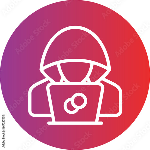 Hacker Vector Icon Style  