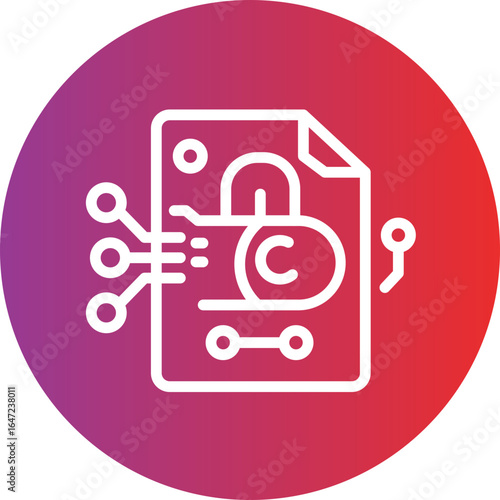 Cryptography Vector Icon Style  