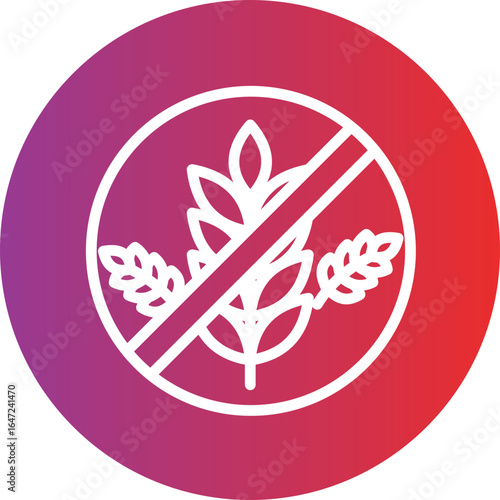 Gluten-Free Vector Style Icon