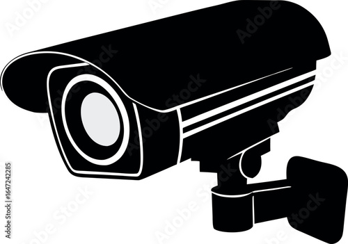 CCTV silhouette icon vector illustration
