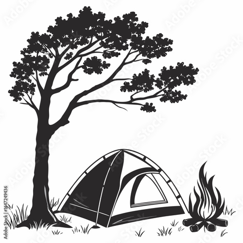 camping in the mountains