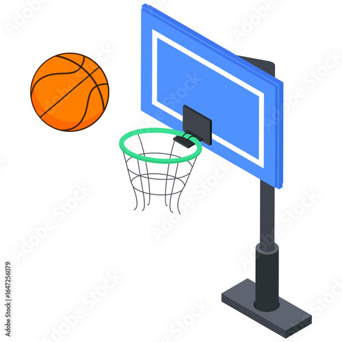 Basketball Hoop and Ball