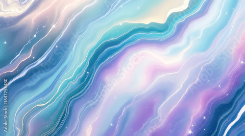 Mystical Agate Texture Background, Shimmering Details and Dreamy Pastel Colors