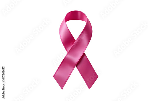 Pink Cancer Awareness Ribbon in Crossed Form – Isolated PNG Element