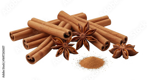 Wallpaper Mural Cinnamon Sticks Star Anise Ground Spice Torontodigital.ca