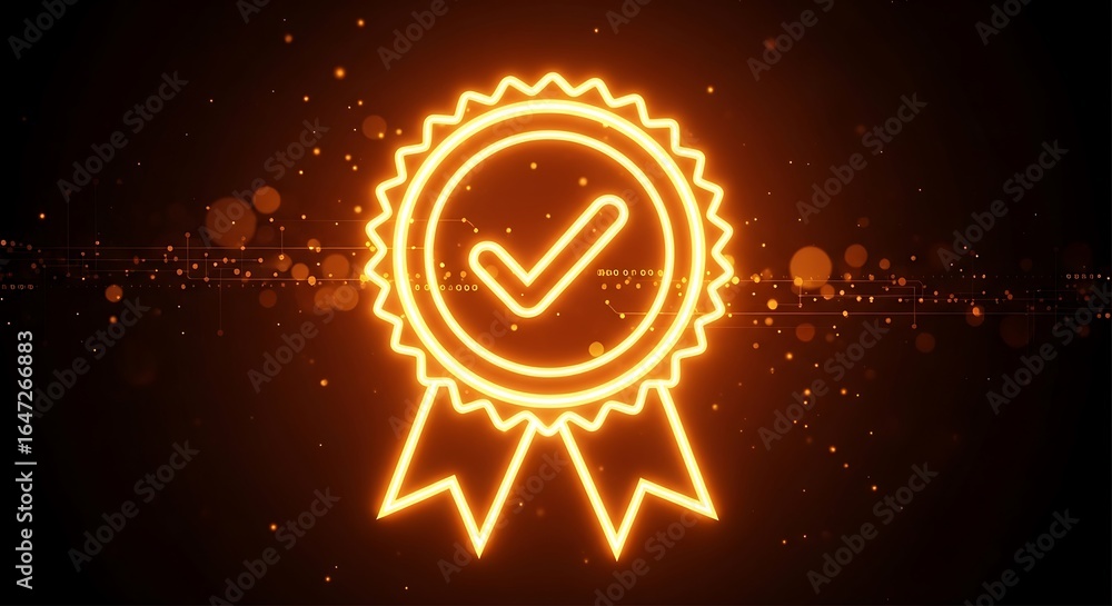 Fototapeta premium Quality Assurance Approved Premium Seal of Excellence & Achievement