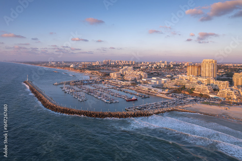 An aerial view Ashkelon in southern Israel