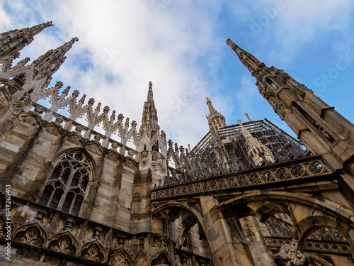Exterior of Duomo of Milan / Milan Cathedral, Piazza del Duomo, Milan, Italy
