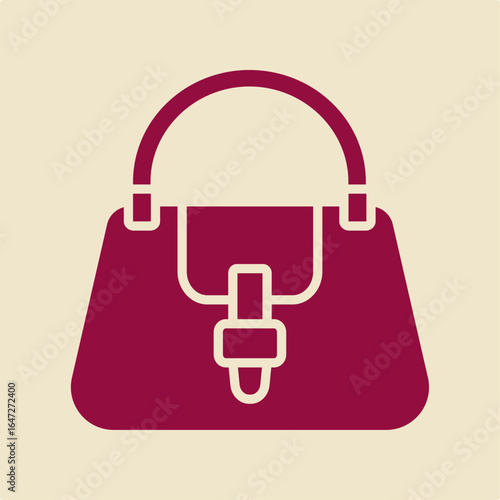 Purse red trendy useful vector Illustration design gorgeous colorful background