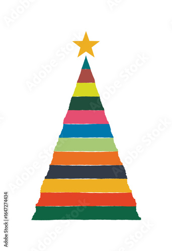 Farbenfroher Weihnachtsbaum als Symbol für Vielfalt