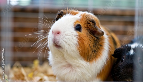 Guinea pig cuteness showcase petting zoo animal photography indoor habitat close-up adorable pets