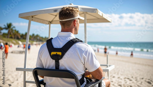Lifeguards in a paradise beach