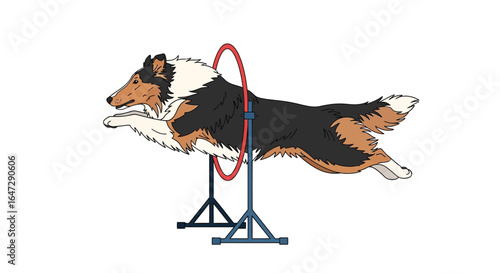 Dog Agility Jump Illustration