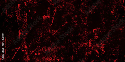 Scratched Grunge Urban Background Texture Vector .Dark grungy black textured of the red marble background. Worn surface. Grunge pattern of dust, dirt, scratches Dirty black and red grunge.