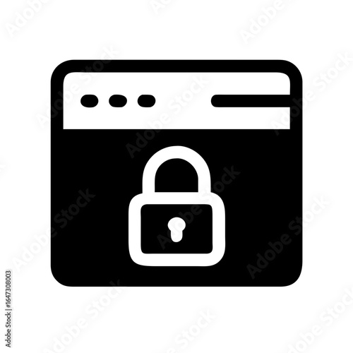 Secure website window with a lock icon.
