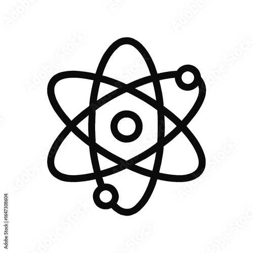 atom icon isolated on white background