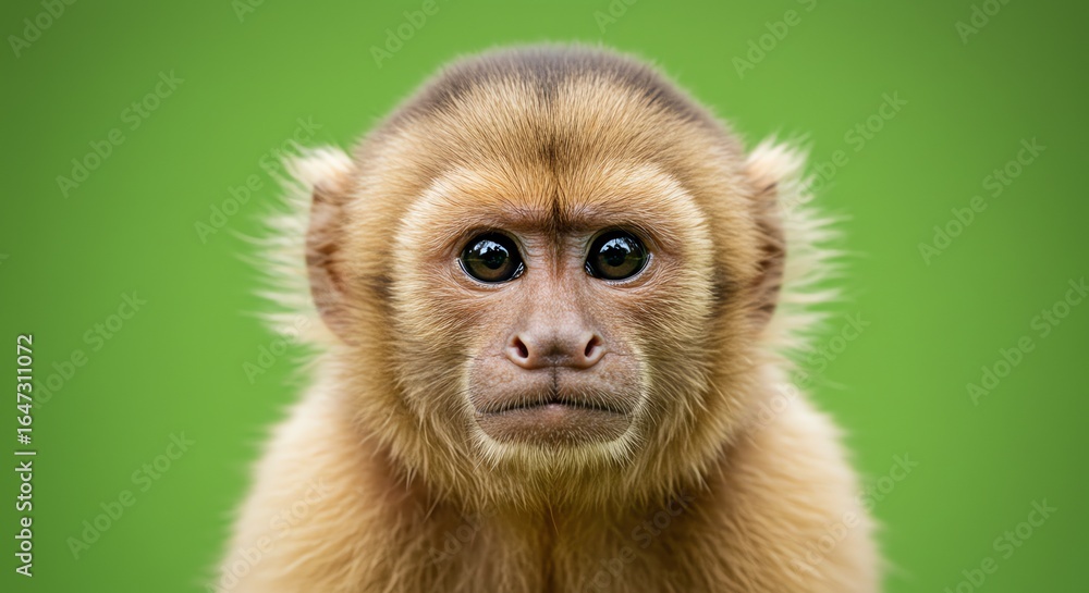 Fototapeta premium Monkey portrait with focused gaze