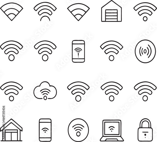 Wireless Connection Icons Set