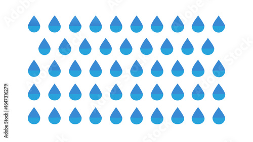 Many blue teardrops, a pattern of sadness or loss.
