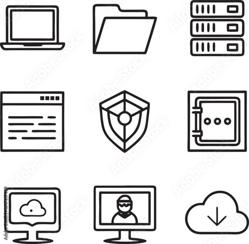 Collection of Technology and Security Icons