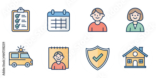 Mental Health and Wellness Icon Collection with Self-Care, Therapy, Mindfulness, and Support Symbols