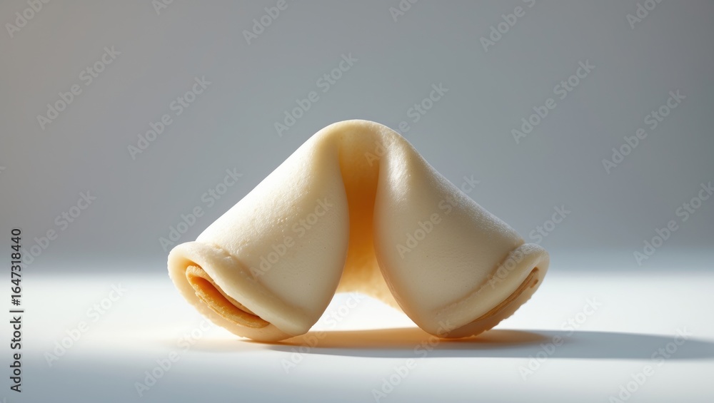 Naklejka premium A rolled-up piece of dough or pastry shaped like a nose or a horn.