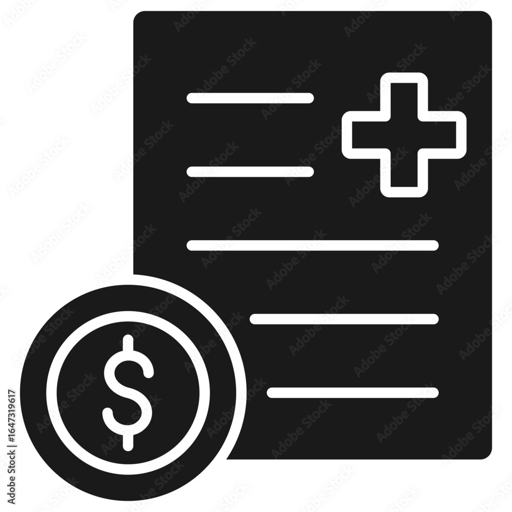 Obraz premium Cost Glyph Icon