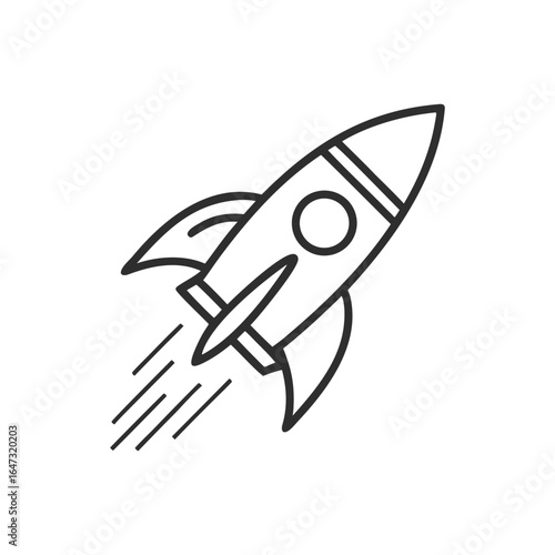 Rocket icons Efficiency - thin line vector icon set. Pixel perfect. Editable stroke. The set contains icons: Efficiency, Growth, Target, Test Results, Urgency, Stopwatch, Speedometer.