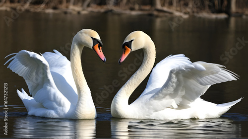 Spring in motion: swans wooing and grooming captured frame by frame.