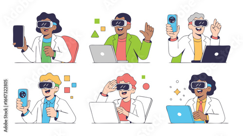 Diverse Researchers Exploring Virtual Reality with Phones and Laptops in a Medical Setting